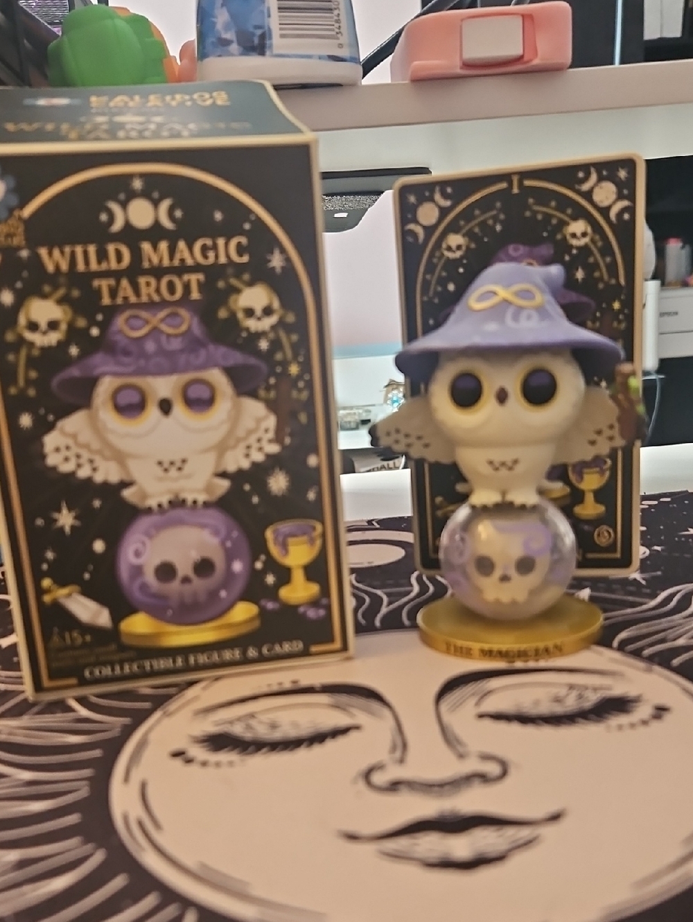 Owl Wizard Collectible Figure – Purple and Gold